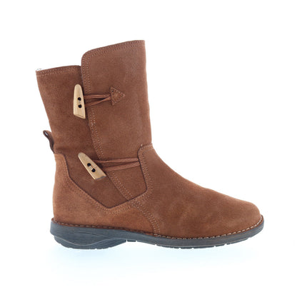 Miz Mooz Pamela Womens Brown Suede Zipper Casual Dress Boots