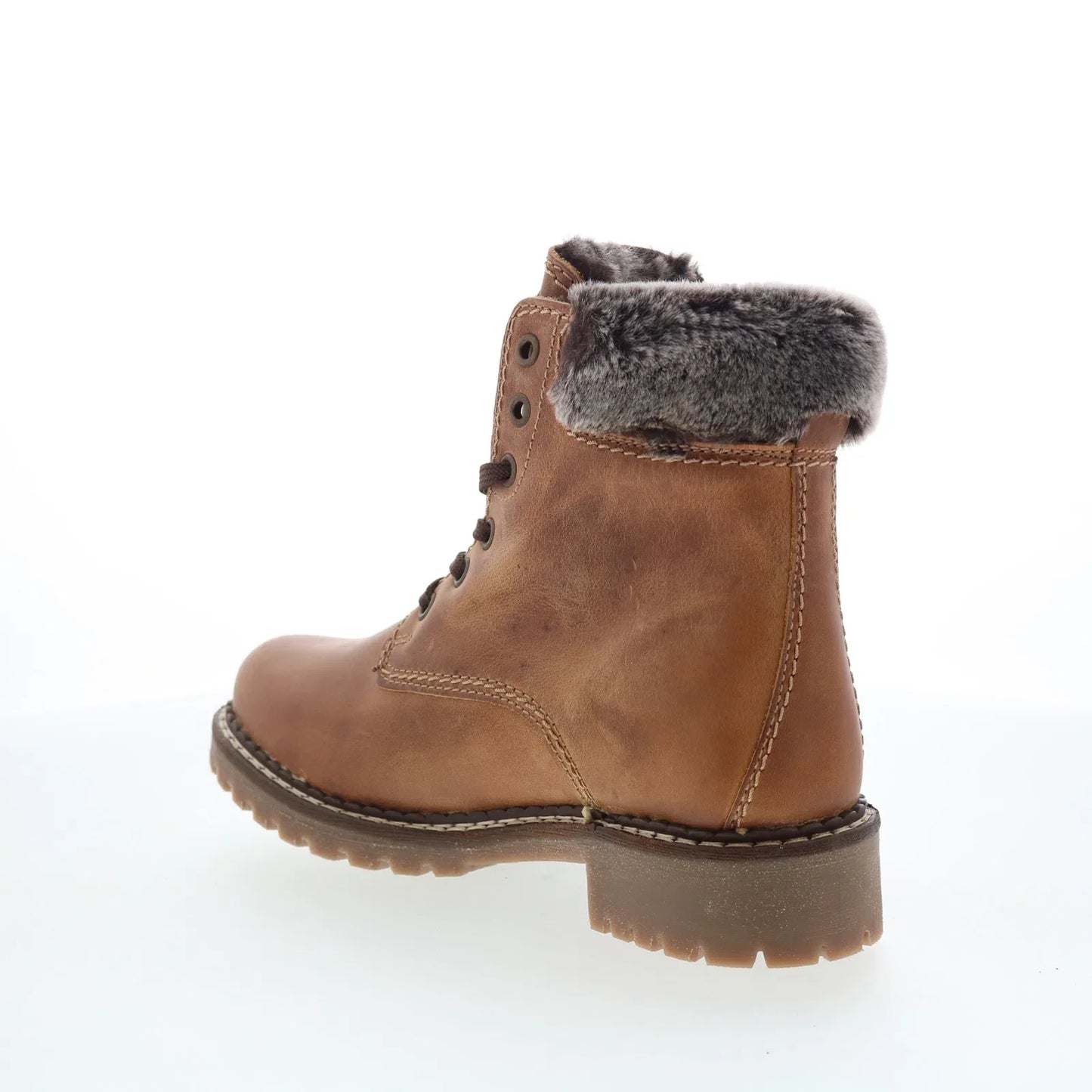Pajar Panthil 78198 Womens Brown Leather Lace Up Ankle & Booties Boots