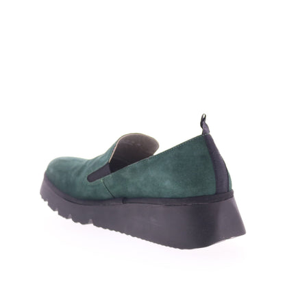 Fly London Pece PECE406FLY-002 Womens Green Loafers & Slip Ons Casual Shoes