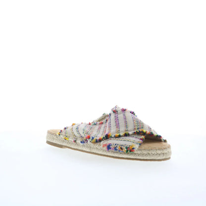 Minnetonka Pepper 518958 Womens Beige Synthetic Slip On Slides Sandals Shoes