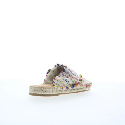 Minnetonka Pepper 518958 Womens Beige Synthetic Slip On Slides Sandals Shoes