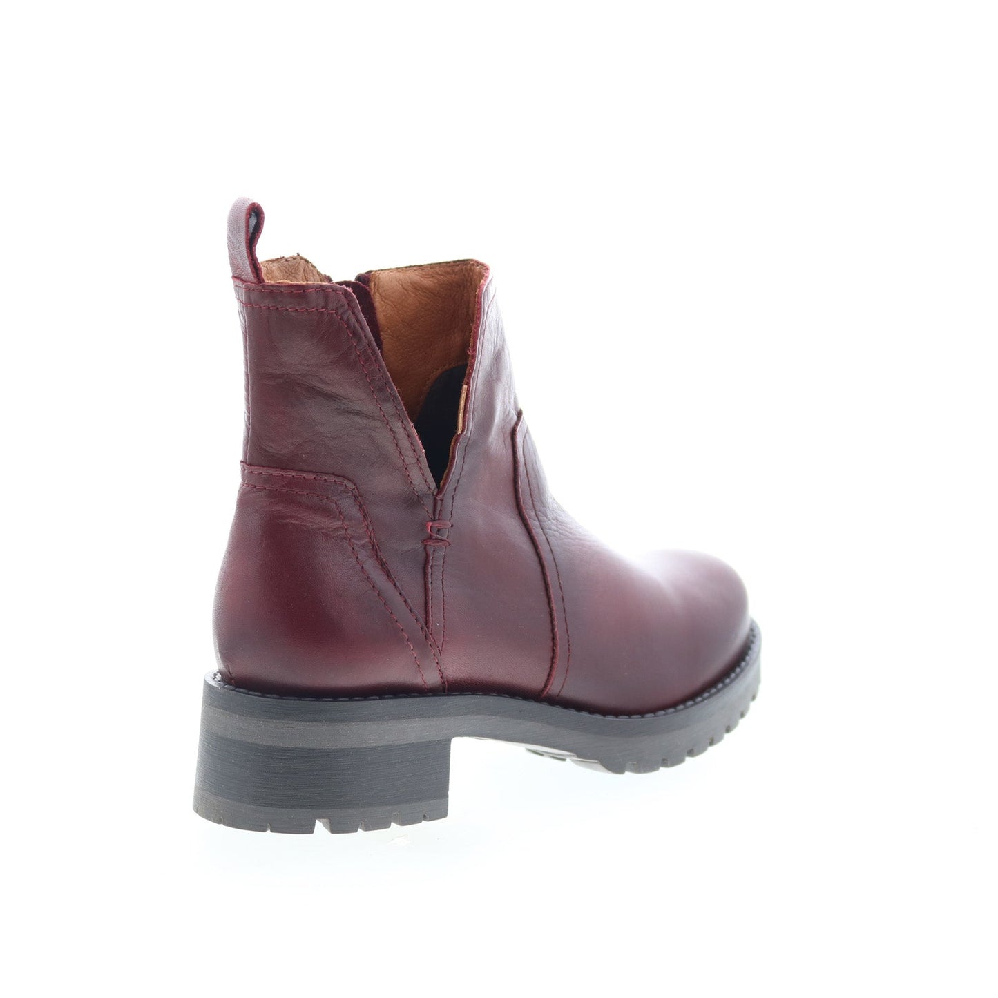 Miz Mooz Poolie Womens Burgundy Leather Zipper Ankle & Booties Boots