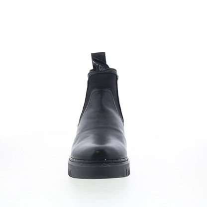 Pajar Prian 79884 Womens Black Leather Slip On Ankle & Booties Boots