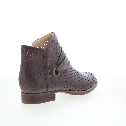 Spenco Priscilla Boot SP1093CSH Womens Brown Leather Ankle & Booties Boots