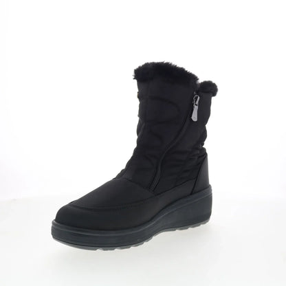 Pajar Raff 58028 Womens Black Canvas Zipper Casual Dress Boots