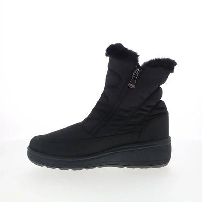 Pajar Raff 58028 Womens Black Canvas Zipper Casual Dress Boots
