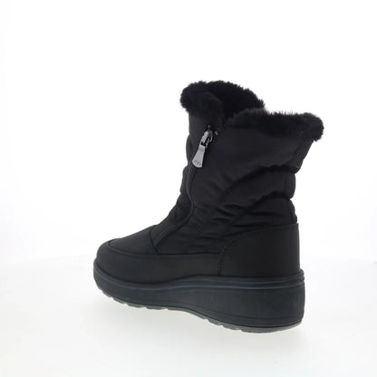 Pajar Raff 58028 Womens Black Canvas Zipper Casual Dress Boots