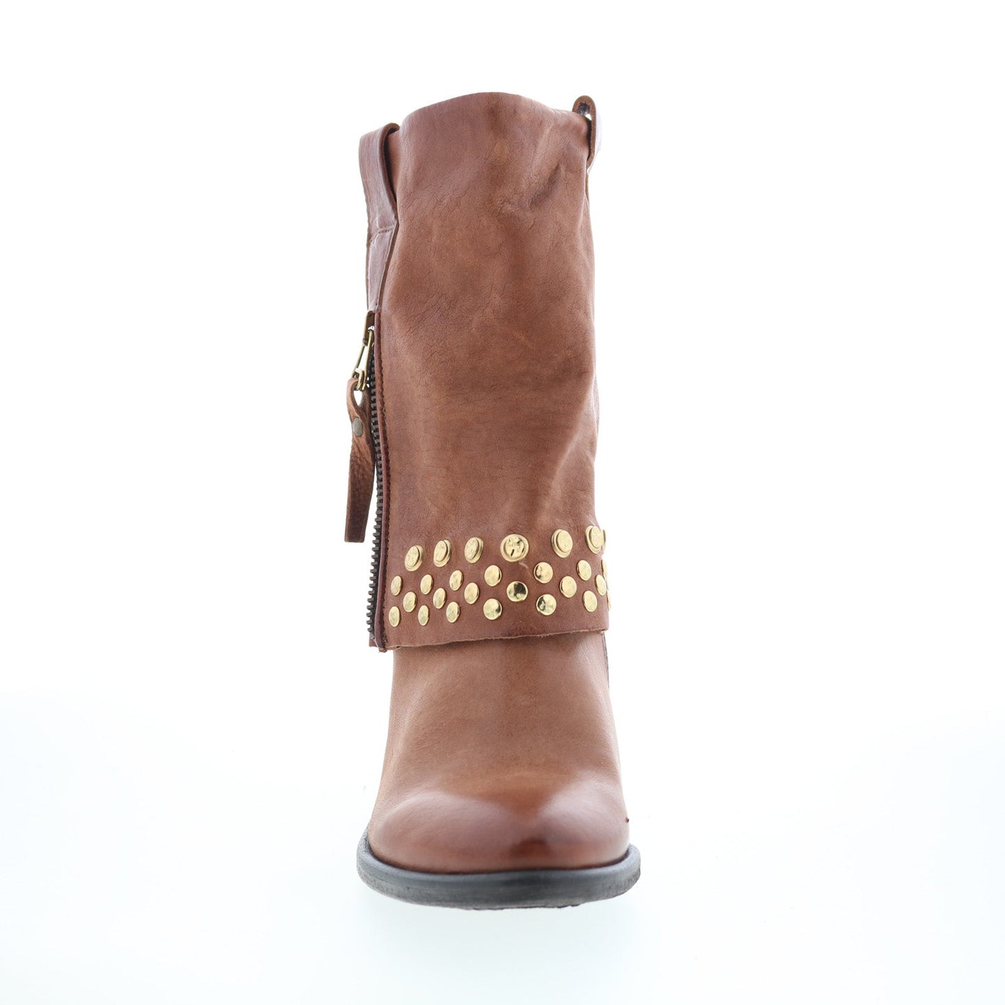 A.S. 98 Rayne Womens Brown Leather Zipper Ankle & Booties Boots