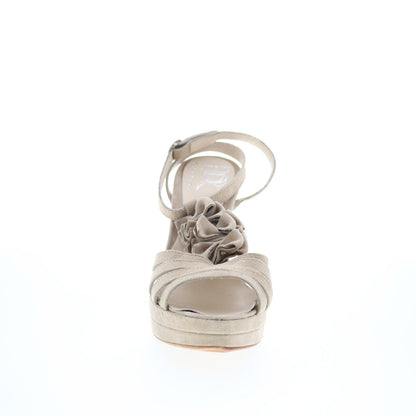 RD Company W-RD15 Womens Beige Suede Hook & Loop Pumps Heels Shoes