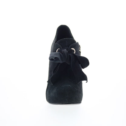 RD Company W-RD20 Womens Black Suede Zipper Pumps Heels Shoes