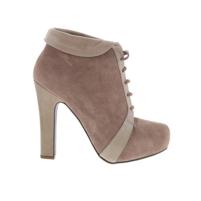 RD Company W-RD21 Womens Gray Suede Lace Up Pumps Heels Shoes