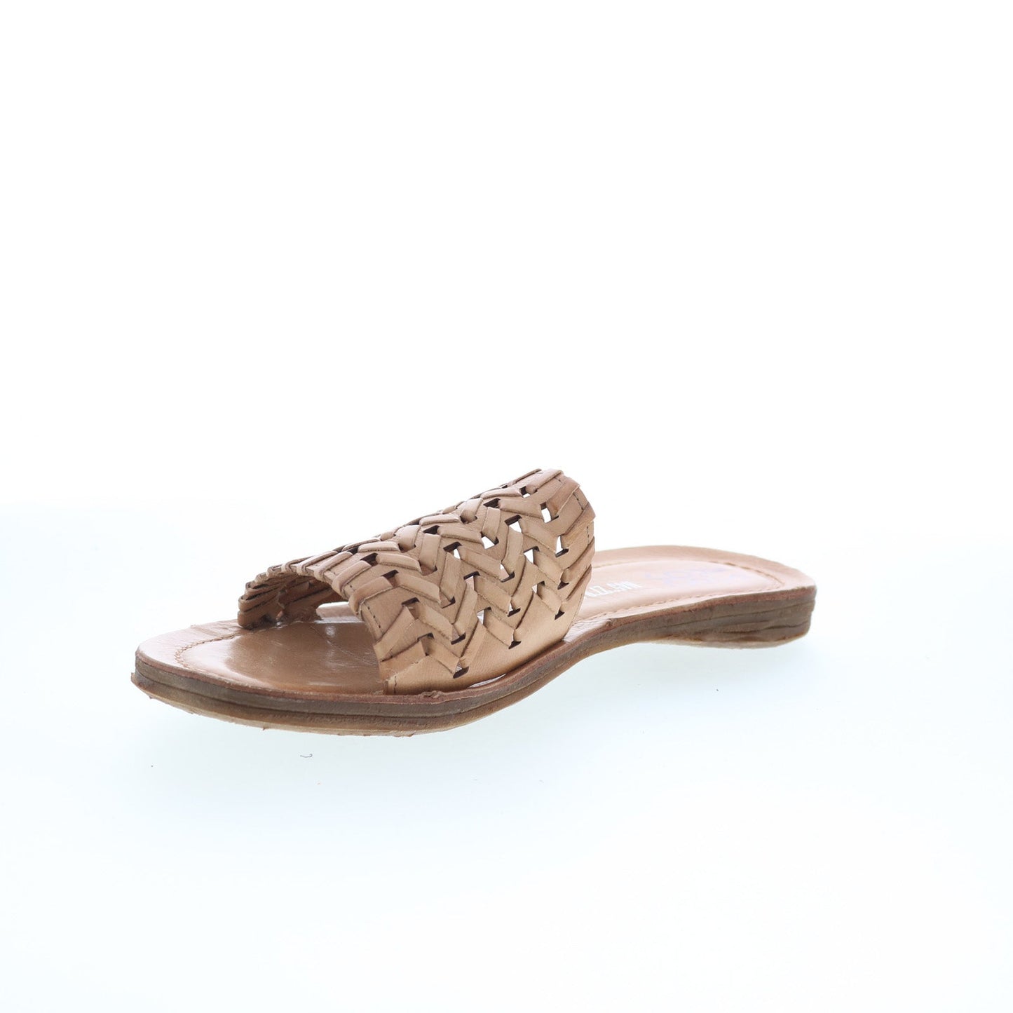 A.S. 98 Rex Womens Brown Leather Slip On Slides Sandals Shoes