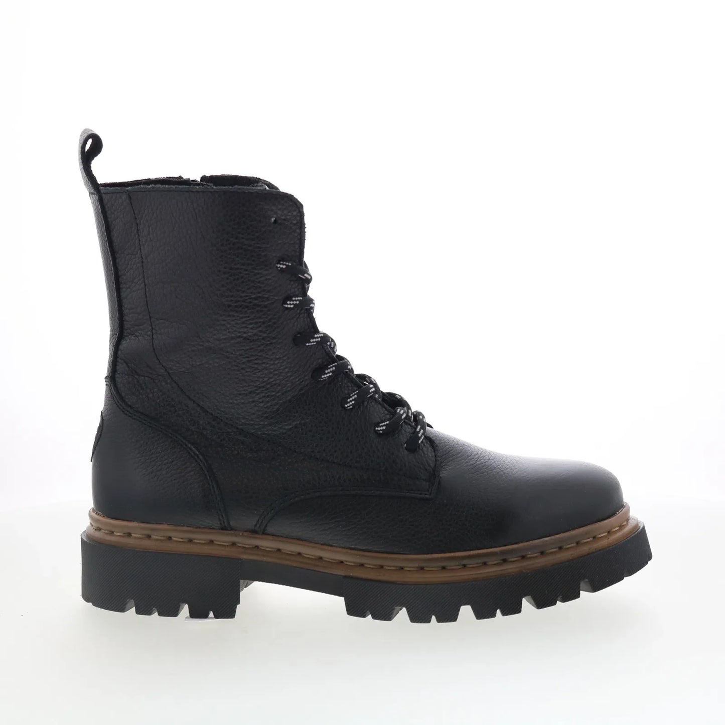 Pajar Ronnie PDPAB00599.01 Womens Black Leather Lace Up Casual Dress Boots