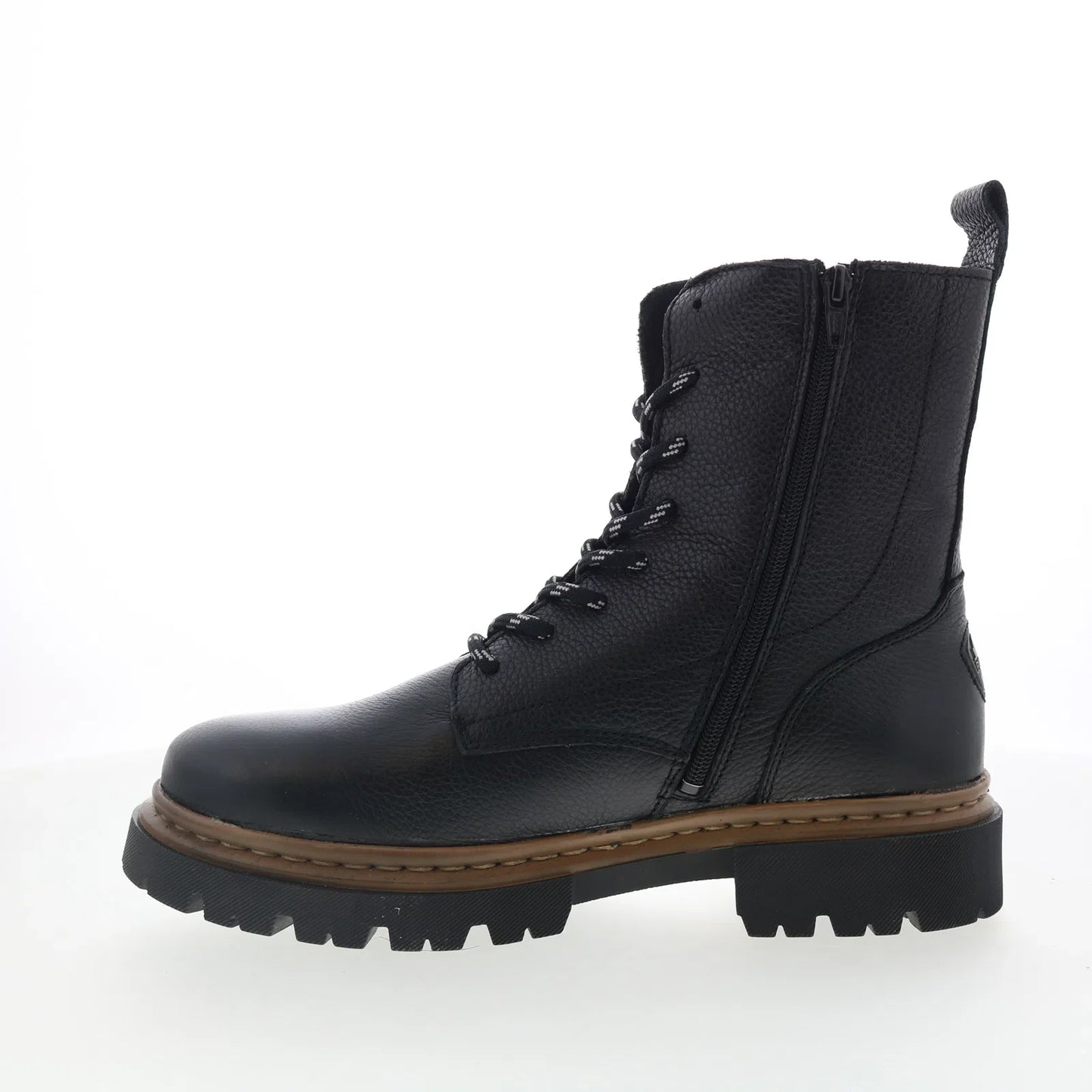 Pajar Ronnie PDPAB00599.01 Womens Black Leather Lace Up Casual Dress Boots