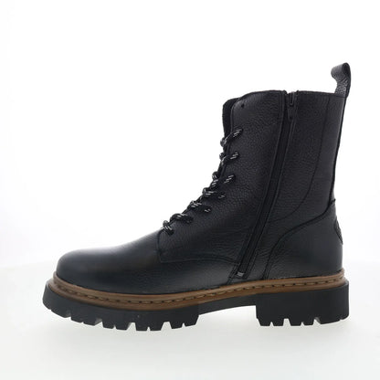 Pajar Ronnie PDPAB00599.01 Womens Black Leather Lace Up Casual Dress Boots