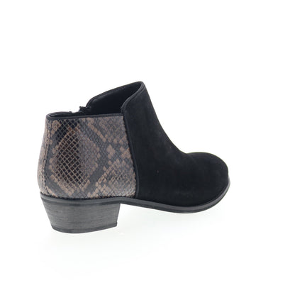 SoftWalk Rocklin S1457-023 Womens Black Leather Ankle & Booties Boots