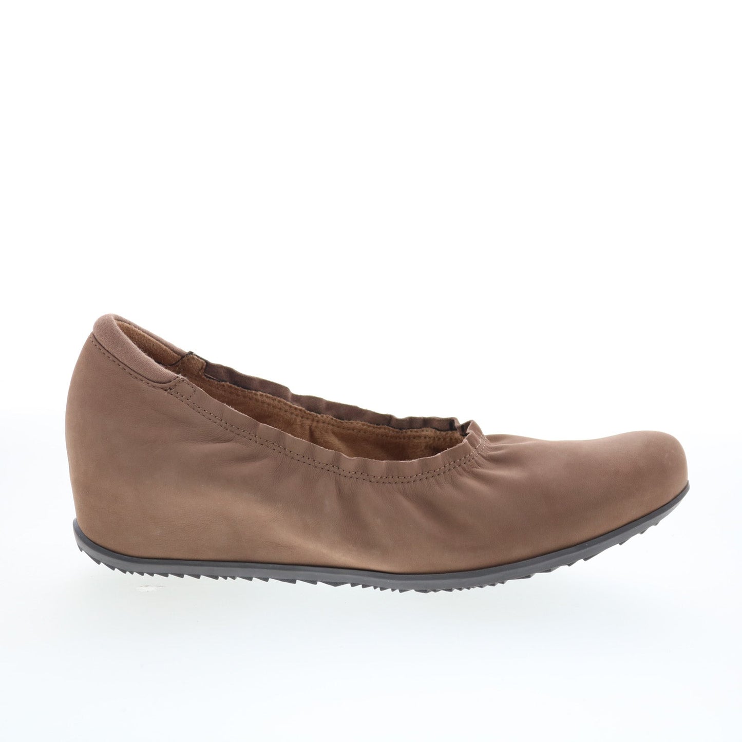 SoftWalk Wish S1763-109 Womens Brown Nubuck Slip On Ballet Flats Shoes