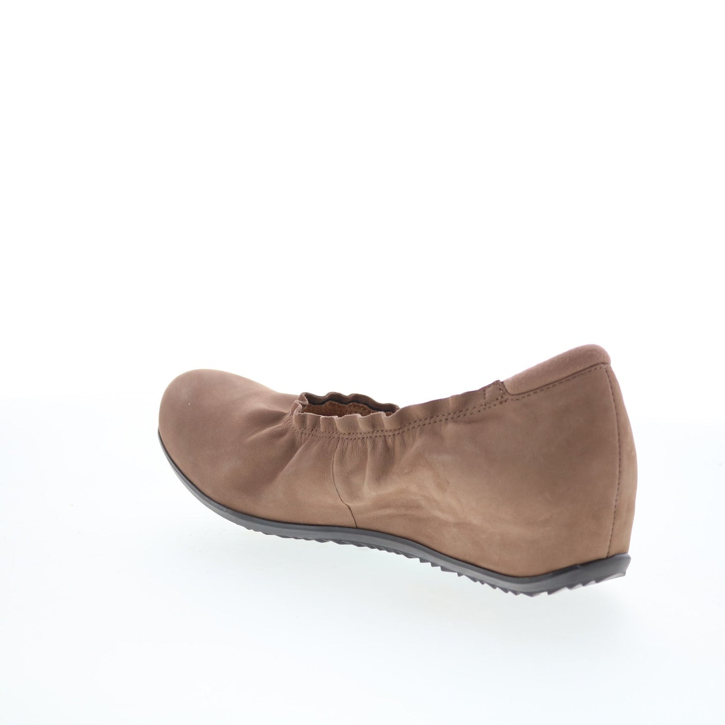 SoftWalk Wish S1763-109 Womens Brown Nubuck Slip On Ballet Flats Shoes