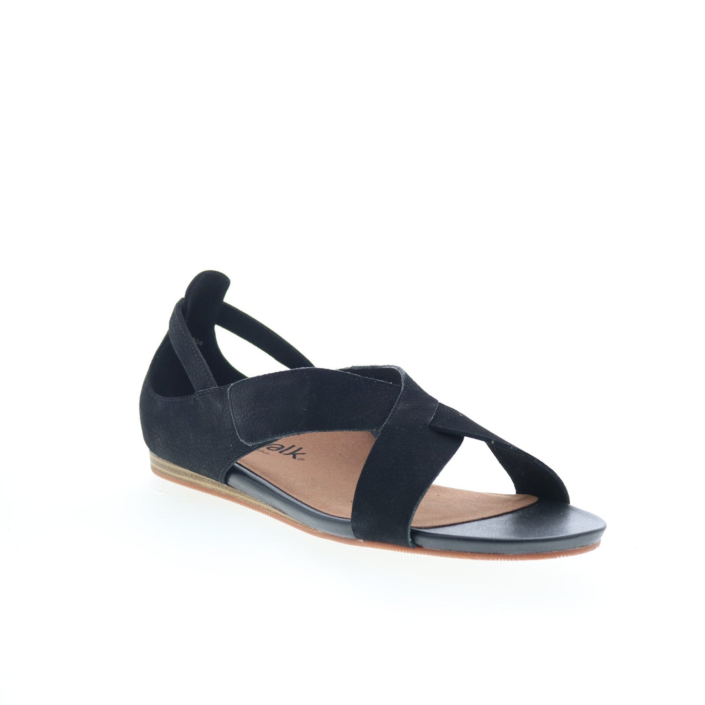 SoftWalk Camilla S1903-004 Womens Black Leather Strap Sandals Shoes