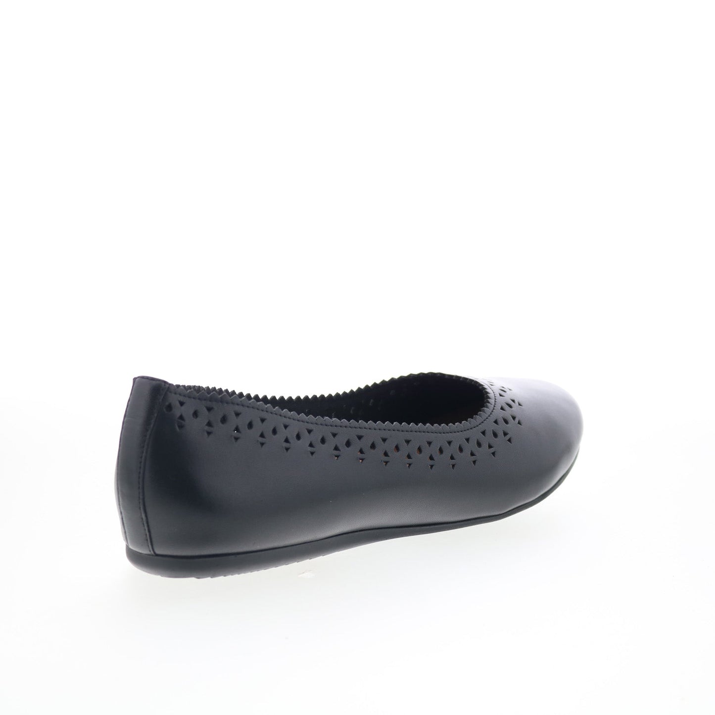 SoftWalk Selma S2228-001 Womens Black Leather  Slip On Ballet Flats Shoes
