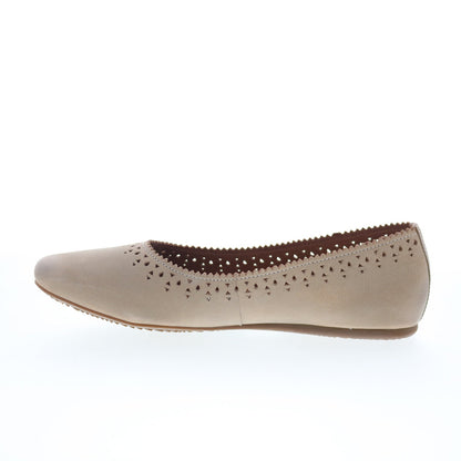 SoftWalk Selma S2228-057 Womens Gray Nubuck Slip On Ballet Flats Shoes