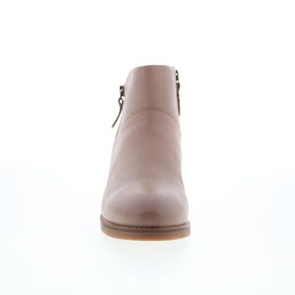 SoftWalk Roselle S2256-063 Womens Brown Leather Ankle & Booties Boots