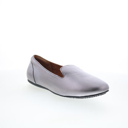 SoftWalk Shelby S2258-033 Womens Gray Leather Slip On Loafer Flats Shoes