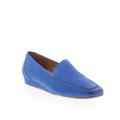 SoftWalk Vista S2259-422 Womens Blue Nubuck Slip On Loafer Flats Shoes
