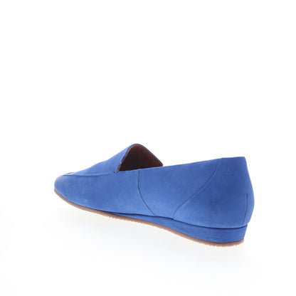 SoftWalk Vista S2259-422 Womens Blue Nubuck Slip On Loafer Flats Shoes