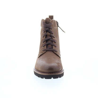 SoftWalk Icara S2310-063 Womens Brown Leather Zipper Casual Dress Boots
