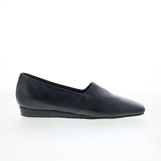SoftWalk Vale S2368-001 Womens Black Leather Slip On Loafer Flats Shoes