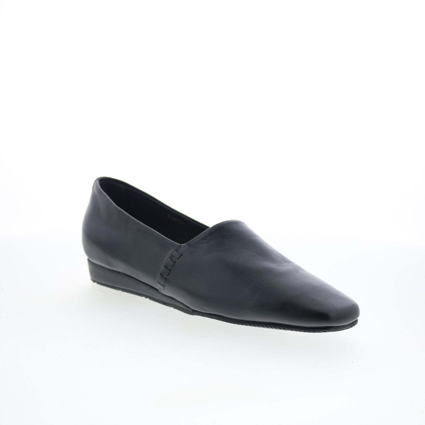 SoftWalk Vale S2368-001 Womens Black Leather Slip On Loafer Flats Shoes