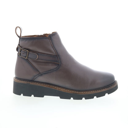 SoftWalk Waneta S2370-063 Womens Brown Leather Ankle & Booties Boots