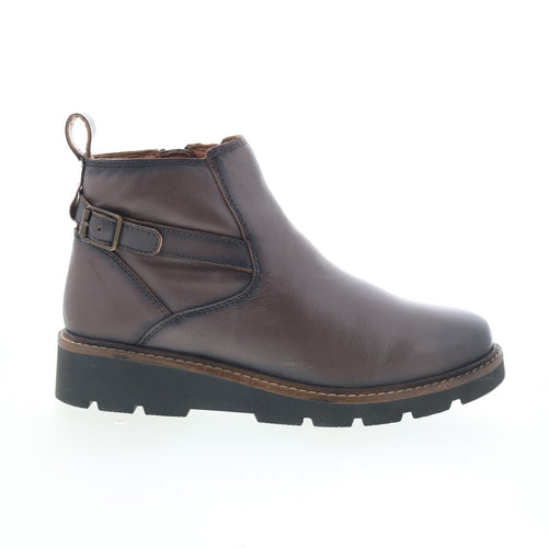 SoftWalk Waneta S2370-063 Womens Brown Leather Ankle & Booties Boots
