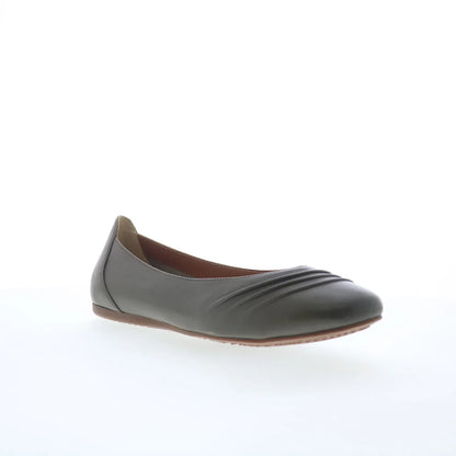Softwalk Safi S2158-312 Womens Gray Leather Slip On Ballet Flats Shoes