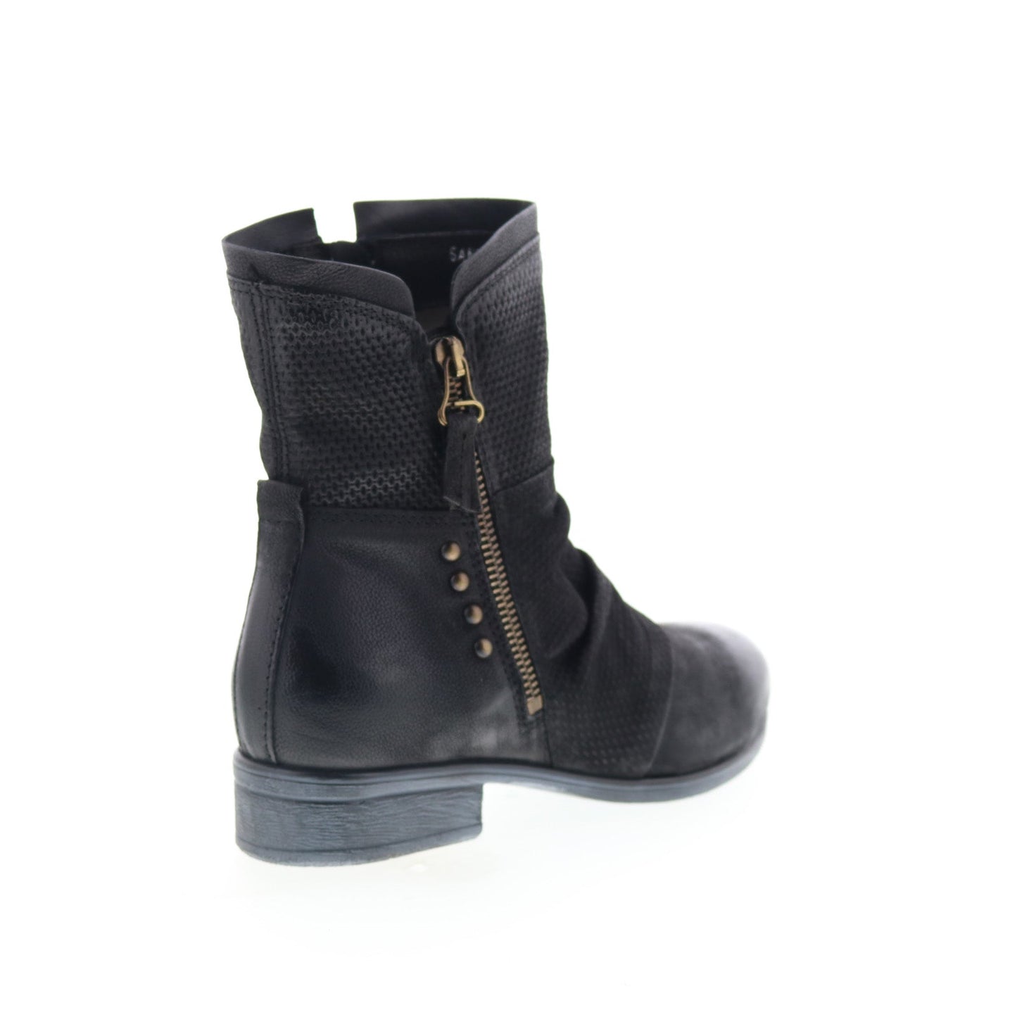 Miz Mooz Sandi Womens Black Leather Zipper Casual Dress Boots