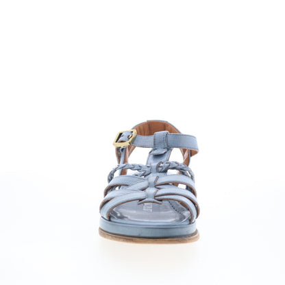 A.S. 98 Saul Womens Blue Leather Hook & Loop Strap Sandals Shoes
