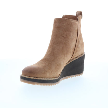 Sofft Emeline SF00871 Womens Brown Suede Zipper Ankle & Booties Boots