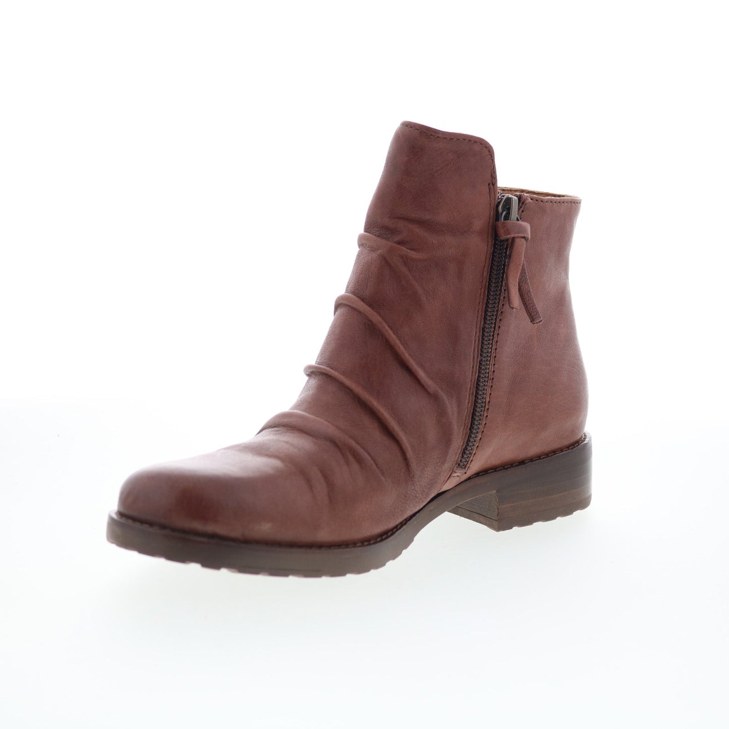 Sofft Beckie II SF01035 Womens Brown Leather Zipper Ankle & Booties Boots