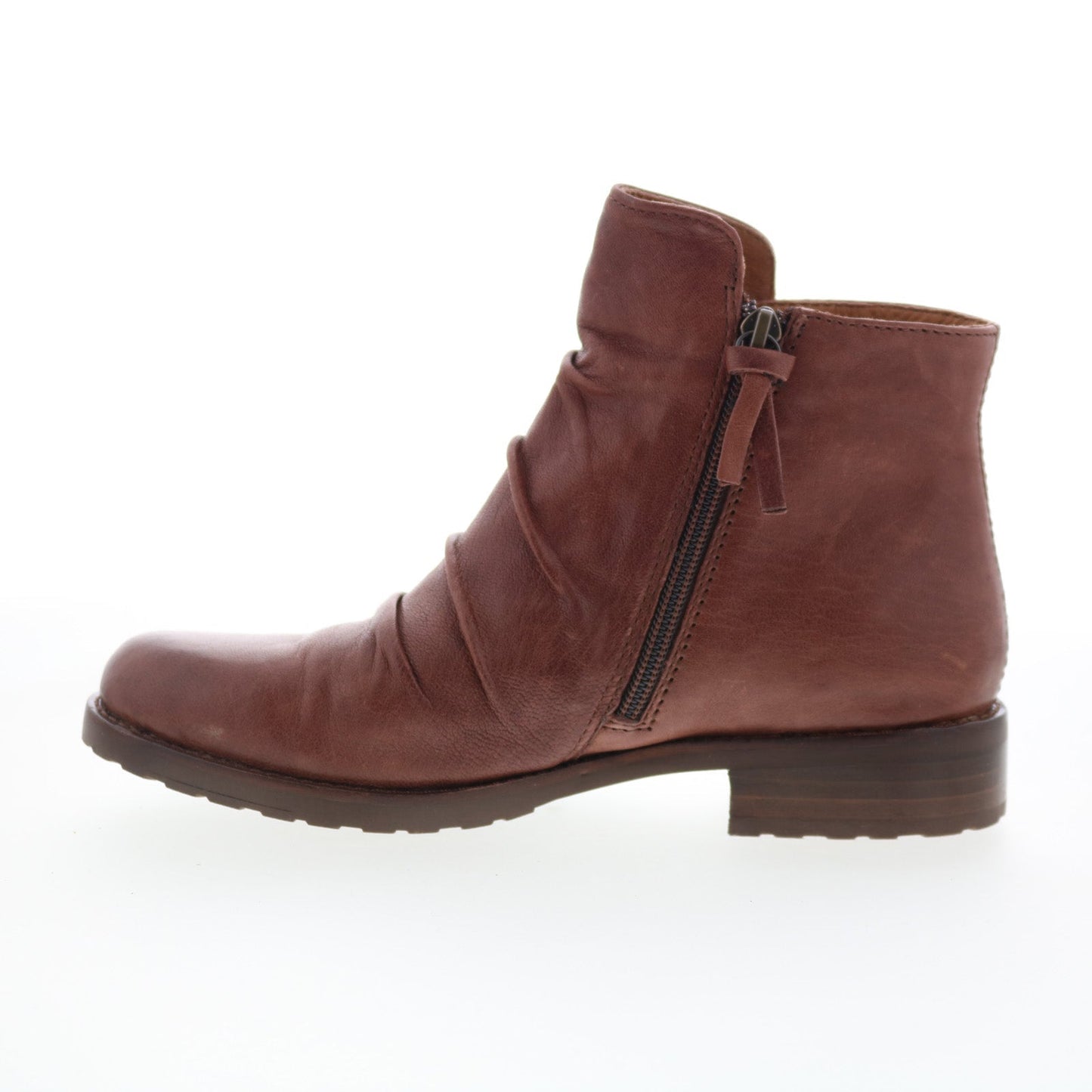 Sofft Beckie II SF01035 Womens Brown Leather Zipper Ankle & Booties Boots