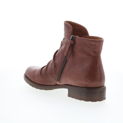 Sofft Beckie II SF01035 Womens Brown Leather Zipper Ankle & Booties Boots