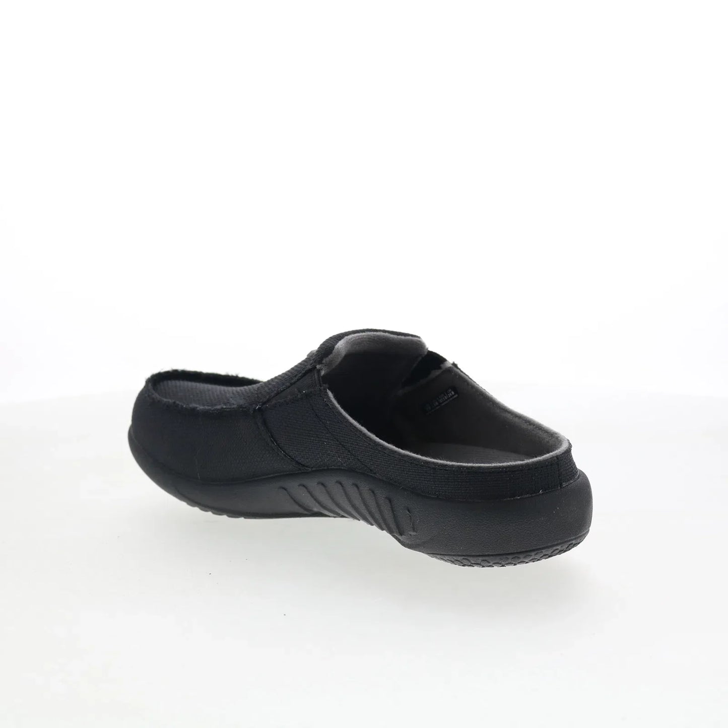 Spenco Siesta Prana SLD SP1226BLK Womens Black Canvas Clogs Slippers Shoes