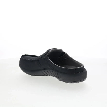 Spenco Siesta Prana SLD SP1226BLK Womens Black Canvas Clogs Slippers Shoes