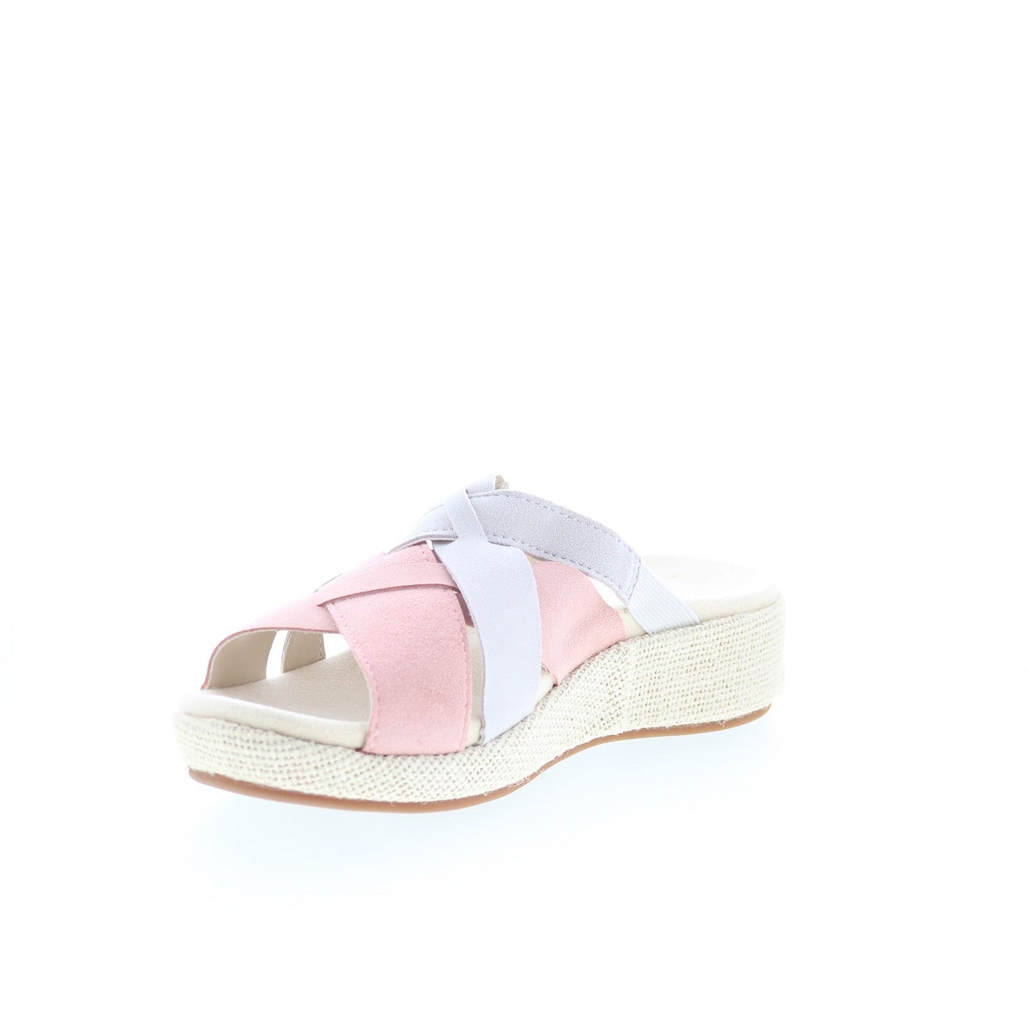 Spenco Memphis SP1011COC Womens Pink Suede Wedges Sandals Shoes