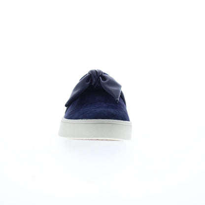 Spenco Barbados Slide SP1089PEA Womens Blue Suede Slip On Mule Sandals Shoes