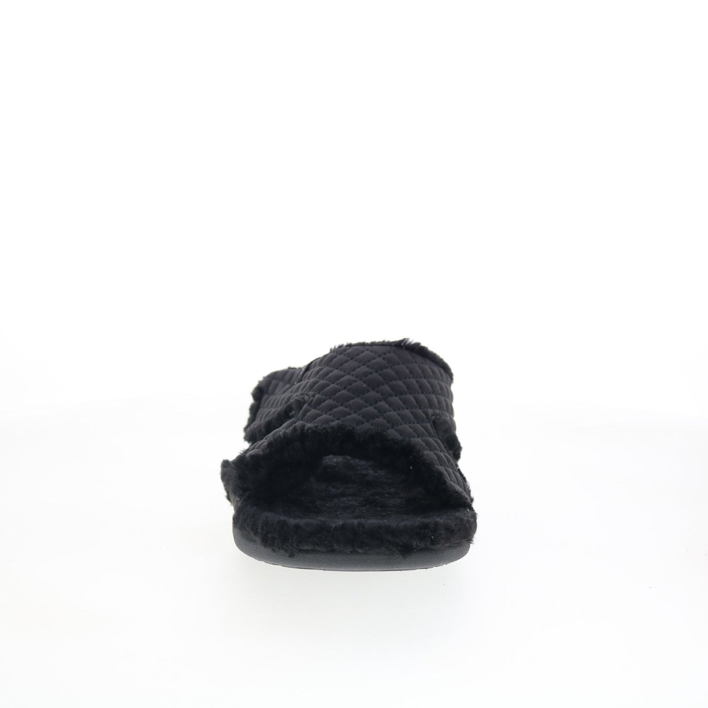 Spenco Janie Slipper SP1113BLK Womens Black Canvas Slides Sandals Shoes