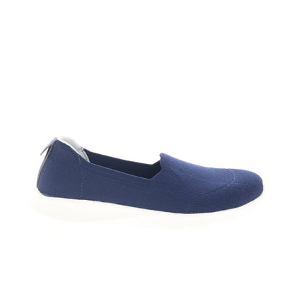 Spenco Comfort Stretch Ease SP1201PEA Womens Blue Canvas Loafer Flats Shoes