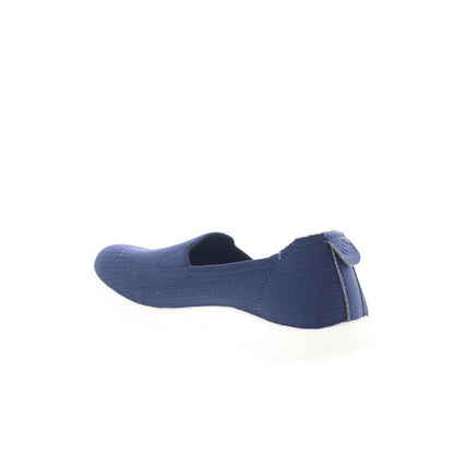 Spenco Comfort Stretch Ease SP1201PEA Womens Blue Canvas Loafer Flats Shoes
