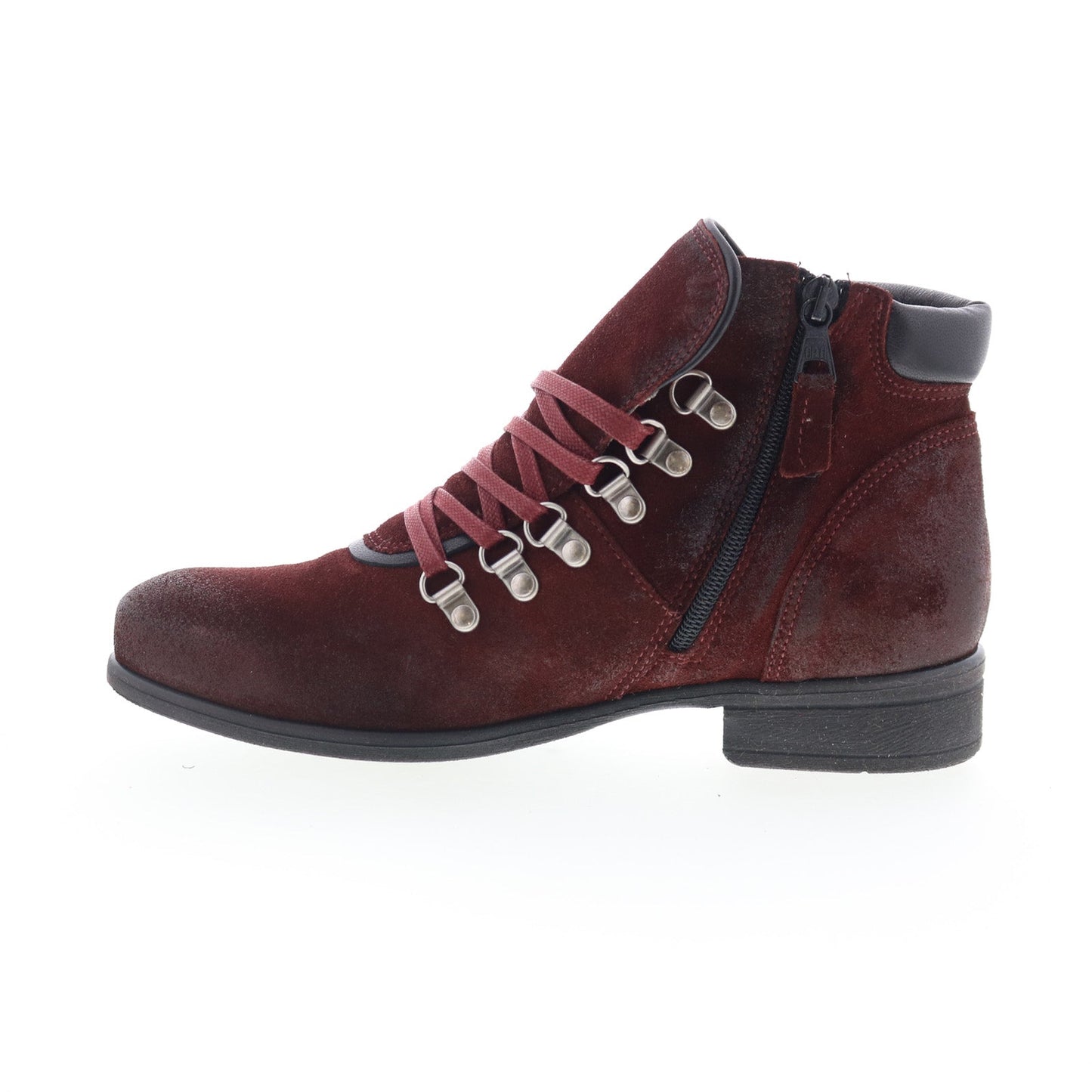 Miz Mooz Steffy Womens Red Suede Zipper Ankle & Booties Boots
