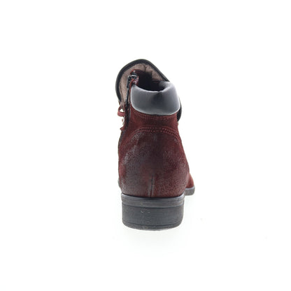Miz Mooz Steffy Womens Red Suede Zipper Ankle & Booties Boots